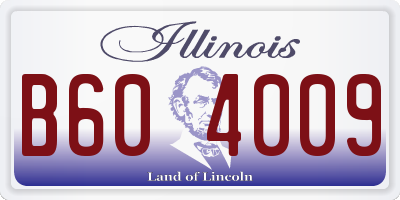 IL license plate B604009