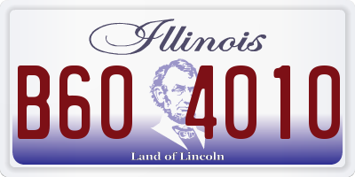 IL license plate B604010