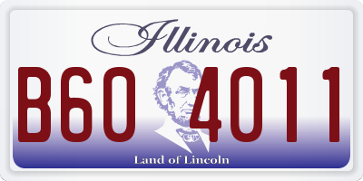 IL license plate B604011