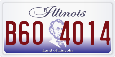 IL license plate B604014