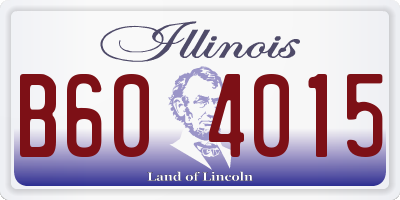 IL license plate B604015