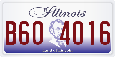 IL license plate B604016