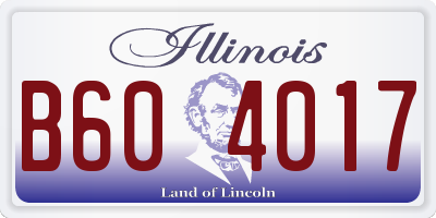 IL license plate B604017