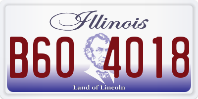 IL license plate B604018