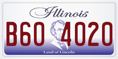 IL license plate B604020