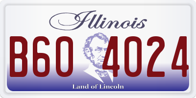 IL license plate B604024