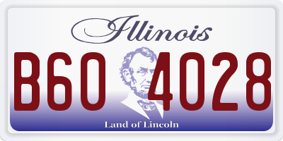 IL license plate B604028