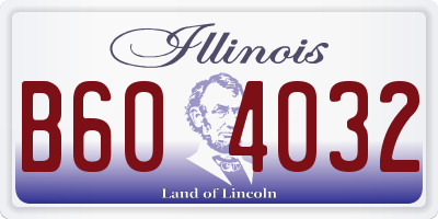 IL license plate B604032