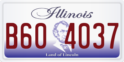 IL license plate B604037