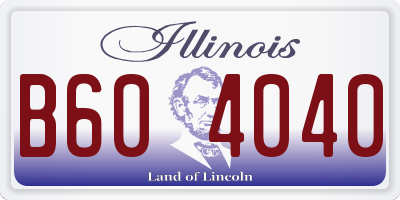 IL license plate B604040