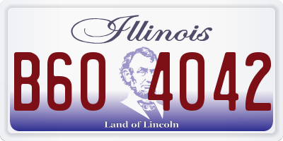 IL license plate B604042