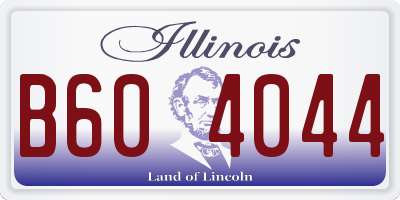 IL license plate B604044