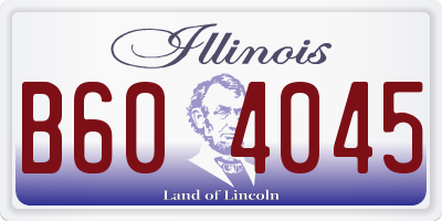 IL license plate B604045