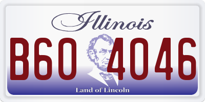 IL license plate B604046
