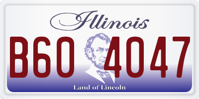 IL license plate B604047