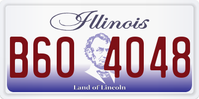 IL license plate B604048