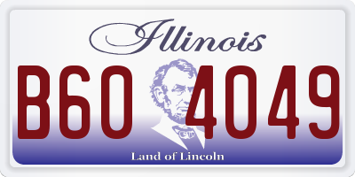 IL license plate B604049