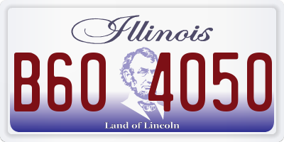 IL license plate B604050