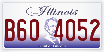 IL license plate B604052