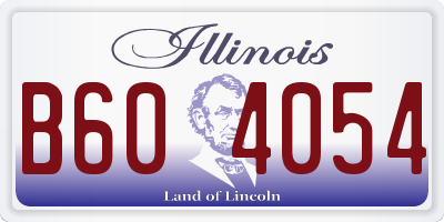 IL license plate B604054