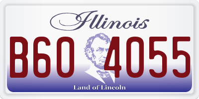 IL license plate B604055