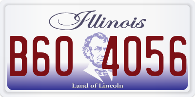 IL license plate B604056