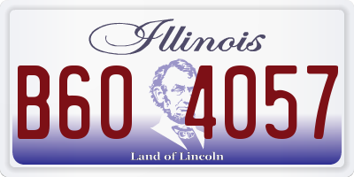 IL license plate B604057