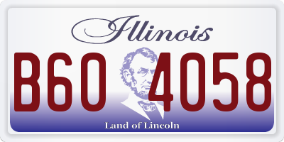 IL license plate B604058