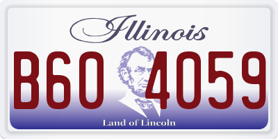 IL license plate B604059