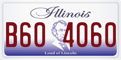 IL license plate B604060