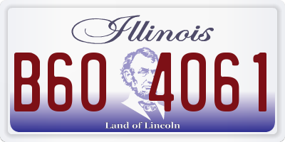 IL license plate B604061