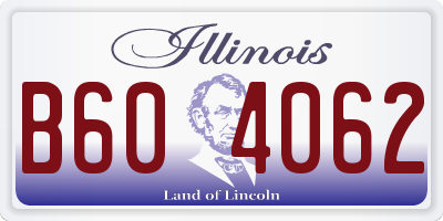 IL license plate B604062