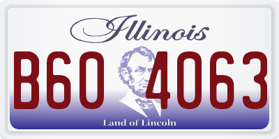 IL license plate B604063