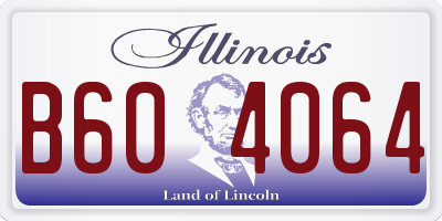 IL license plate B604064