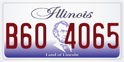 IL license plate B604065