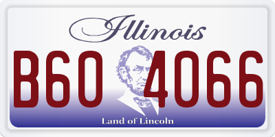 IL license plate B604066