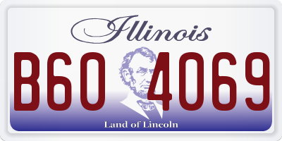 IL license plate B604069