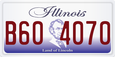 IL license plate B604070