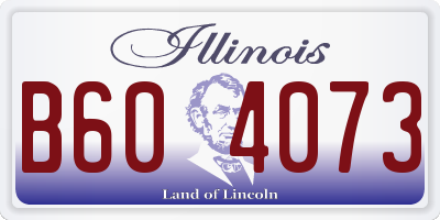 IL license plate B604073