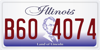 IL license plate B604074