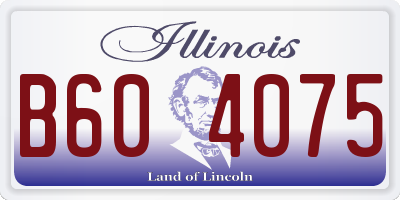 IL license plate B604075