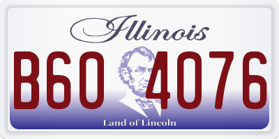 IL license plate B604076