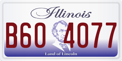 IL license plate B604077