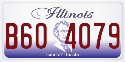 IL license plate B604079
