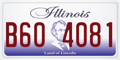 IL license plate B604081