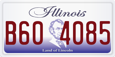 IL license plate B604085