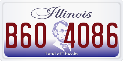 IL license plate B604086