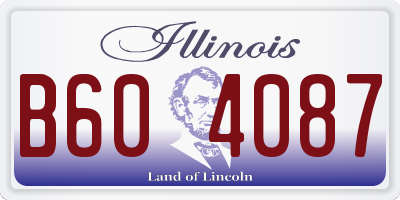 IL license plate B604087