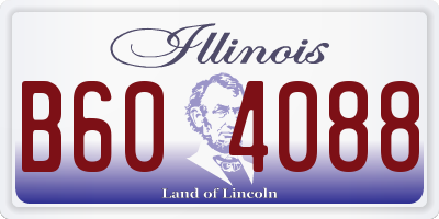 IL license plate B604088