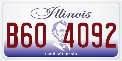 IL license plate B604092